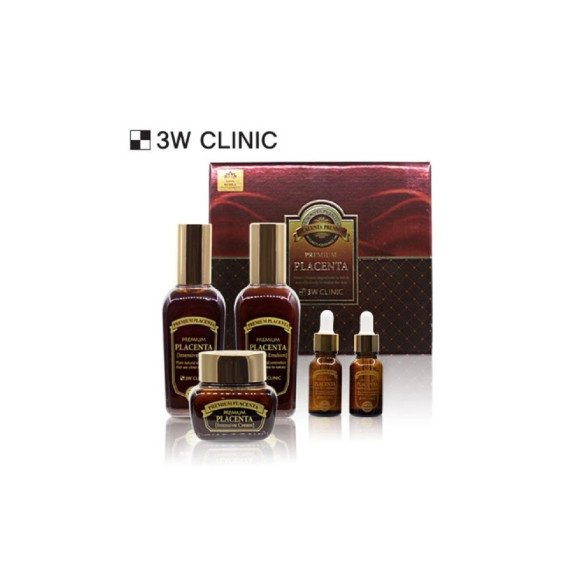 3W CLINIC 프리미엄 플라센타 여성 3종 SET/여성화장품/여자화장품/화장품세트/여성화장품세트/여자화장품 